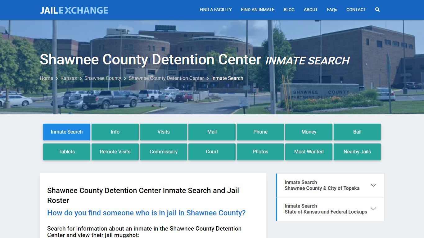 Shawnee County Detention Center Inmate Search - Jail Exchange